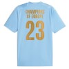 Camiseta de fútbol Manchester City Champions of Europe Primera Equipación 23-24 - Hombre